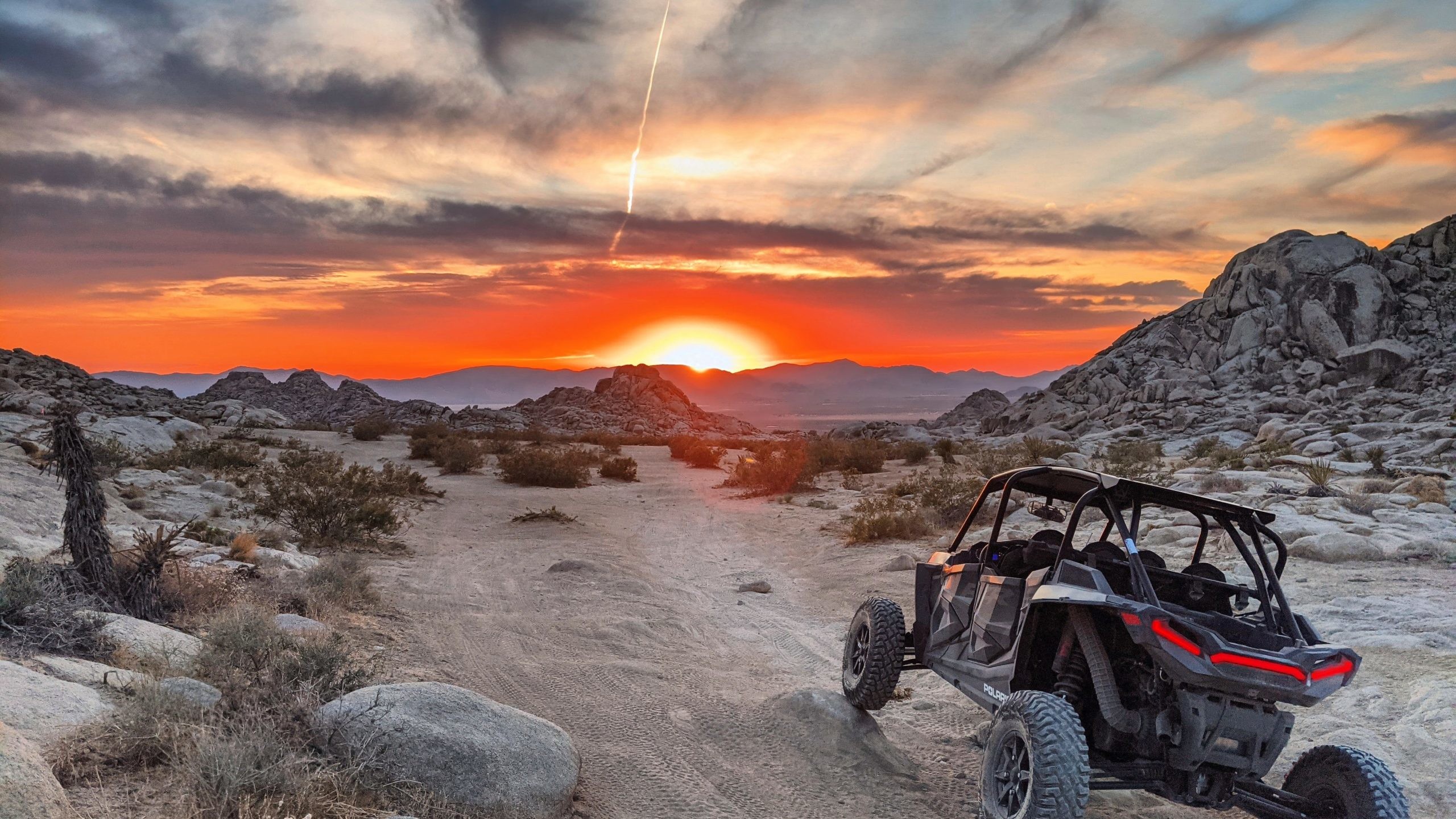 rzr turbo side by side rental at sunset